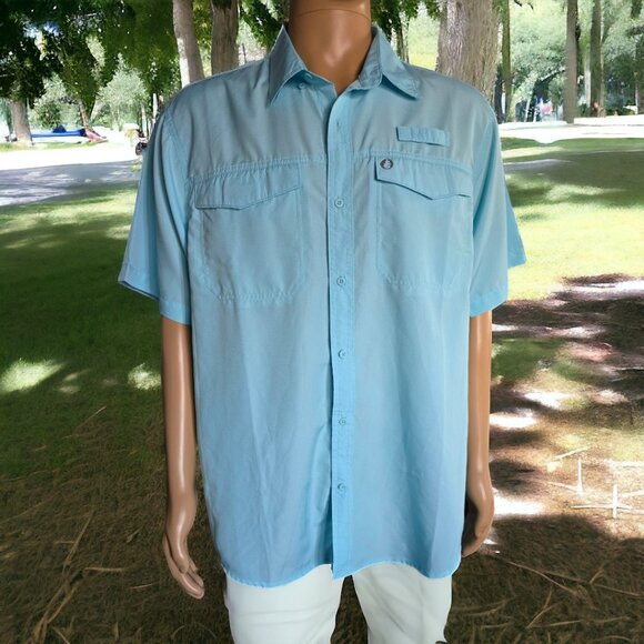 NWOT THE AMERICAN OUTDOORSMAN (XL) Vented Short Sleeve Button Up - Picture 1 of 6